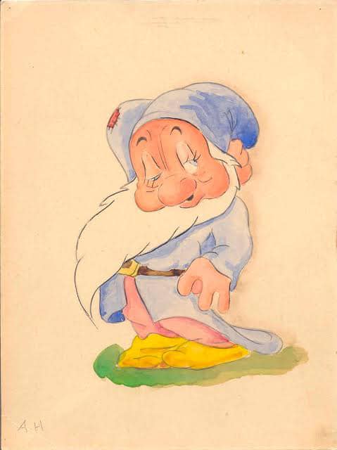 希特勒臨摹的迪士尼作品《白雪公主 Snow White and the Seven Dwarfs》（1937）裡的小矮人