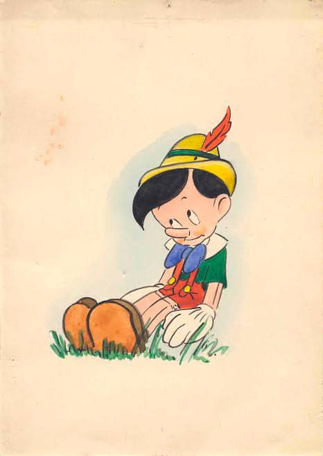 希特勒臨摹的迪士尼作品《木偶奇遇記 Pinocchio》（1940）