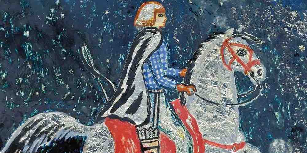 朵拉卡林頓（Dora Carrington）《騎馬的鳶尾樹 Iris Tree on a Horse》